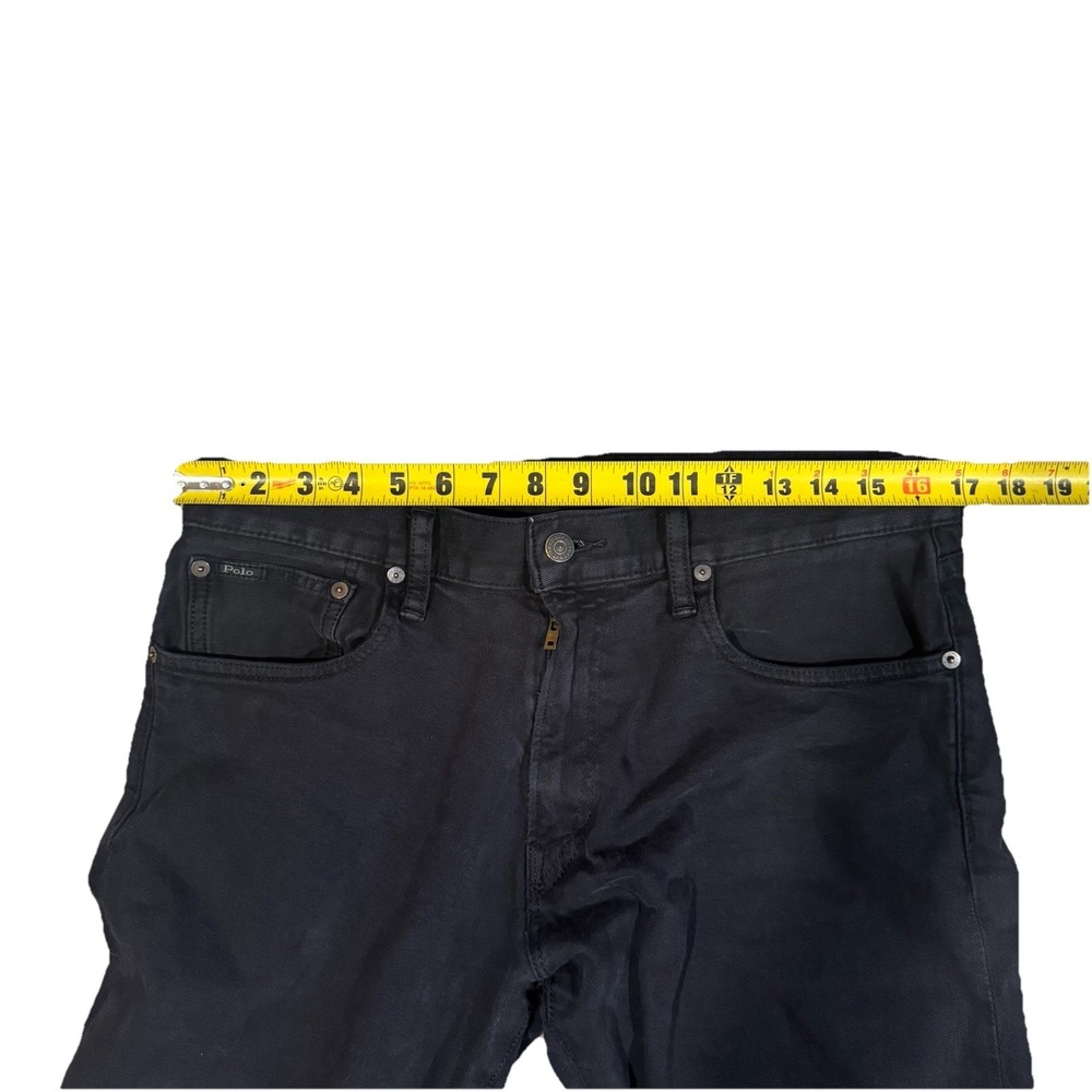 Polo Ralph Lauren The Varick Slim Straight Black Jeans Mens Size 33x32 Denim - Picture 6 of 9